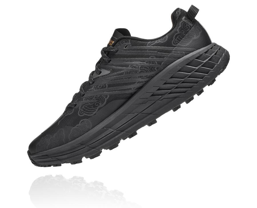 Hoka One One Trainers Mens Black/Gold - Speedgoat 4 CNY - 57321ASIU